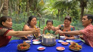 Trời Trở Gió Làm Nồi Bánh Canh Tép Bột Gạo Cho Cả Nhà Ăn Giải Cảm | TKQ & Family T1092