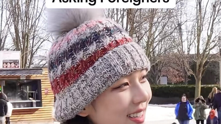 American street interview with a Chinese girl; in the comments: “It’s obvious she’s very disappointe