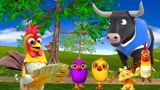 El Pollito pio 3D y el Tractor de la Granja- Canciones de La Granja de Zenón- La Vaca Lola remix E4