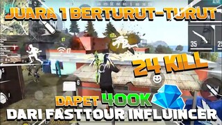 2X JUARA 1 BERTURUT-TURUT DITURNAMENT INFLUINCER! GILA GUYS AUTO DAPET 400.000 DIAMOND WAHAHA!