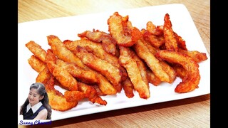 หมูเส้นทอดซีอิ๊ว : Deep-Fried Marinated Pork with Light Soy Sauce l Sunny Channel