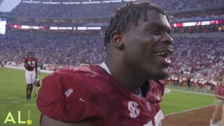 Nick Saban, Alabama players celebrate after comeback win vs. Tennessee