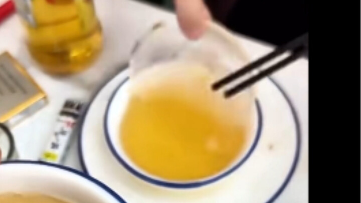 The drink froze solid from drinking it.