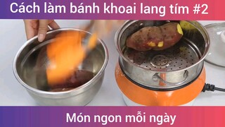 Làm bánh khoai lang tím p2