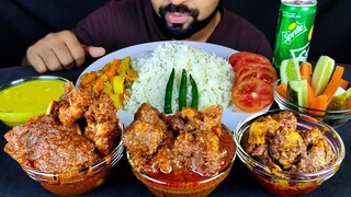 SPICY LAMB BHUNA, LAMB HEAD BHUNA, MIXED VEGETABLES, DAL, RICE, SALAD & SPRITE MUKBANG | #LiveToEATT