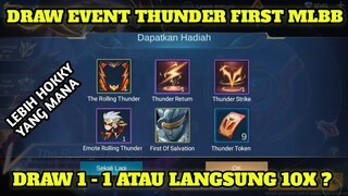 DRAW EVENT SKIN CHOU THUNDER FIST MLBB!!! EXPERIMENT DRAW 1 - 1 ATAU LANGSUNG 10X