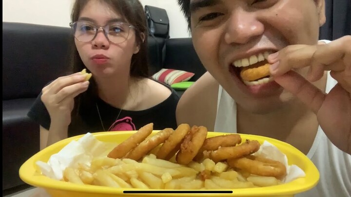 ONION RINGS & FRENCH FRIES MUKBANG | TEAM JENA