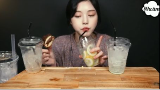 Đồ uống lạnh và donut kem ngọt phần cuối #mukbang
