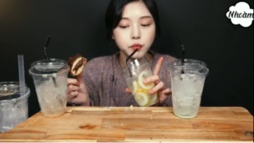 Đồ uống lạnh và donut kem ngọt phần cuối #mukbang