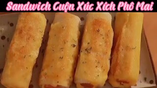 Sandwich Cuộn Xúc Xích Phô Mai, Thịt Heo Chiên Giòn & Bánh Gà Đậu Hũ 💓💕 #amthuc