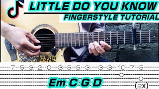 Little Do You Know | Alex & Sierra (Guitar Fingerstyle Cover) Tabs | Chords