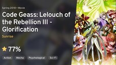 Code Geass: Hangyaku no Lelouch III - Oudou (Sub Indo)