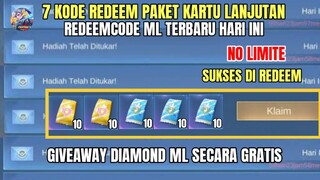 BURUAN! 7 KODE REDEEM ML TERBARU KODE REDEEM PAKET KARTU LANJUTAN MOBILE LEGENDS UPDATE JULI 2024