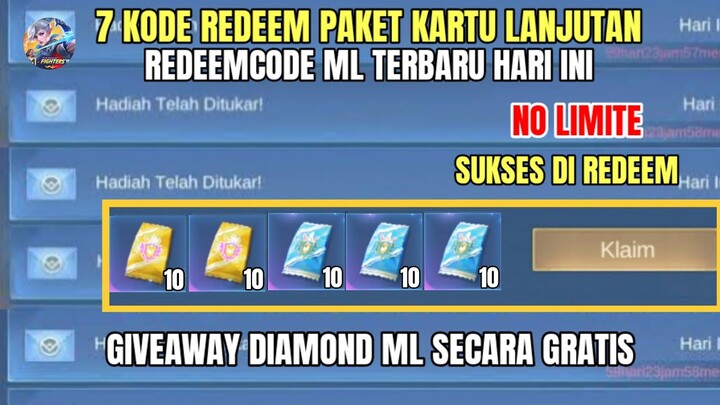 BURUAN! 7 KODE REDEEM ML TERBARU KODE REDEEM PAKET KARTU LANJUTAN MOBILE LEGENDS UPDATE JULI 2024