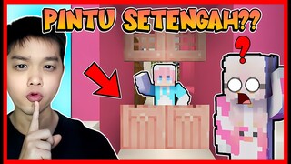 BLOCK PINTU TAPI CUMAN SETENGAH !! TIKTOK HACK ?? Feat @sapipurba Minecraft