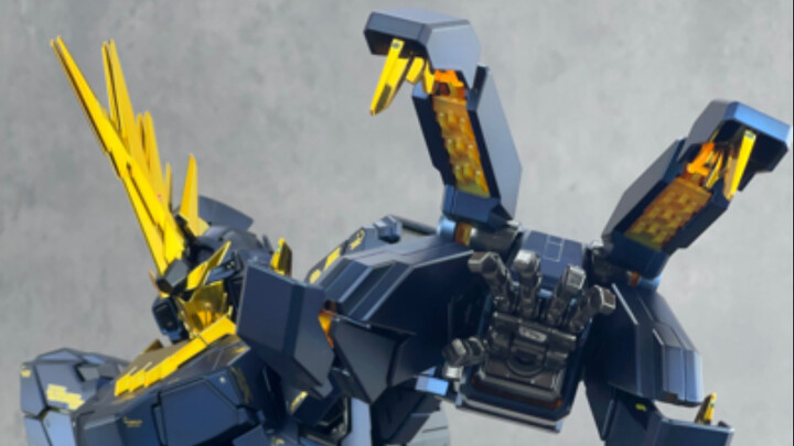 Black Unicorn Bandai PG Banshee paint job display