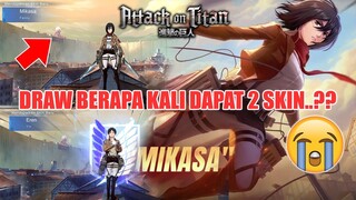 EPIC PARAH..!! DRAW LANGSUNG DAPAT 2 SKIN MIKASA-EREN..!! | MLBB x ATTACK ON TITAN