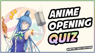 ANIME OPENING QUIZ | 50 OPENINGS「VERY EASY - VERY HARD」(WINTER 2022)
