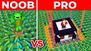 JJ And Mikey FOUND A WAY TO SURVIVE AGAINST THE ZOMBIES JJ VS Mikey in Minecraft Maizen