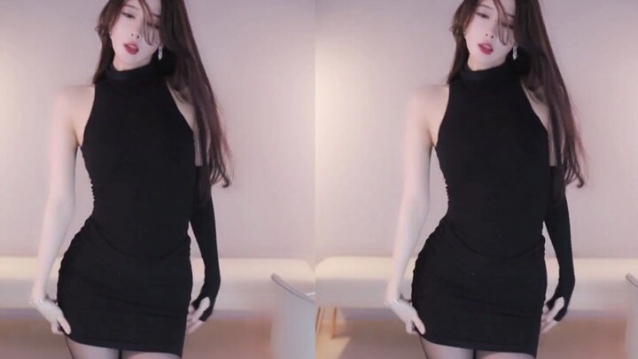 [Tiger Teeth-Yi Yan] Korean dance in black hip skirt!