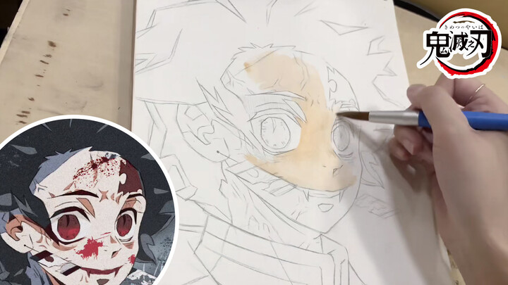 (ดาบพิฆาตอสูร) ชาเลนจ์วาดรูป ทันจิโร่ร่างอสูร