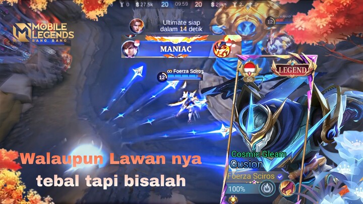 Walaupun Beresiko Pick Gusion  Tapi Tetap Snowball + Maniac❗