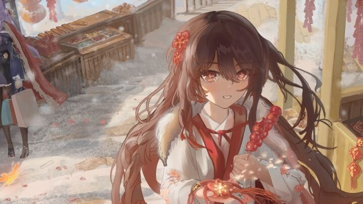 [Genshin Impact] Hutao New Year skin! Super beautiful original dress - "Snow Trace Plum Fragrance"