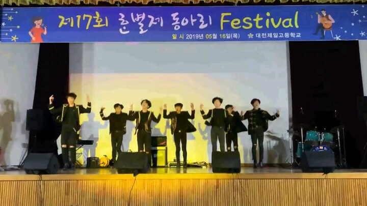 韩国学生翻跳BTS-Boy with luv+Mic drop丢麦