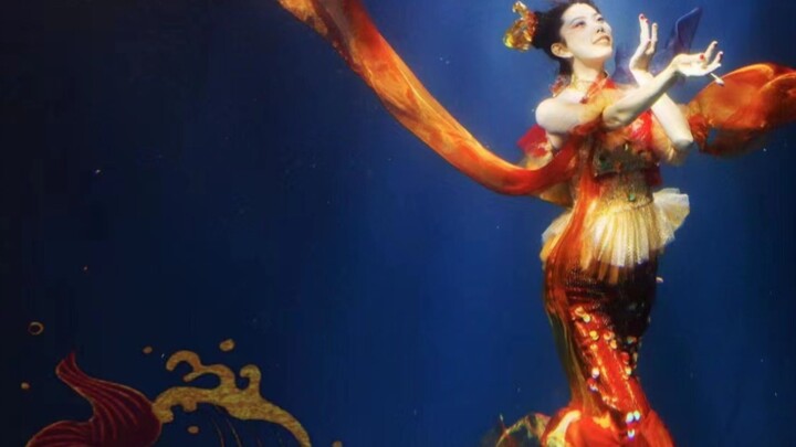 Liked by the Ministry of Foreign Affairs! Transformed into a Koi Fairy underwater, reenacting "Koi P