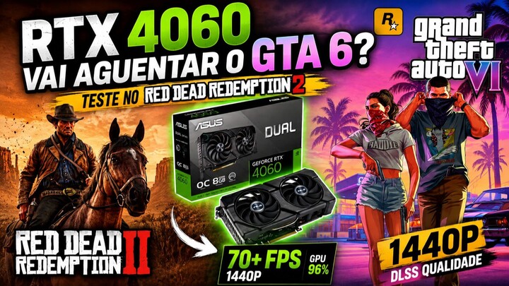 RED DEAD REDEMPTION 2 na RTX 4060 em 1440p! 🎮 Gameplay + DLSS