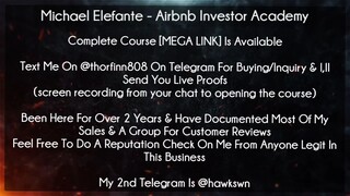 Michael Elefante Course Airbnb Investor Academy download