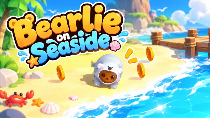 Sunshine, ocean waves, and a cute little Bearlie! 🐻🏝️