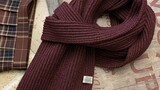A small scarf that can be knitted in 20 hours ~ | Simple Acacia Button Lover Button Double Ingot Sti