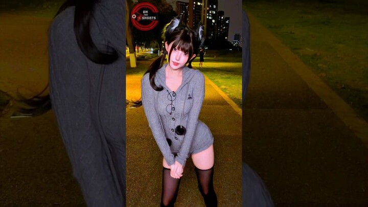 Twintail Cat Girl 360° Dance ❤️ Cat Girl Cosplay #shorts