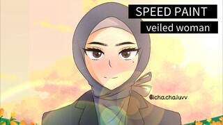 speed paint veiled woman