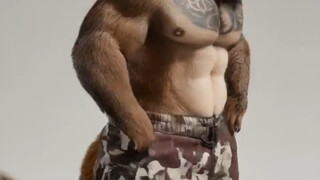 The fusion of humans and animals, the explosive fusion of super fitness macho #visual impact #fitnes