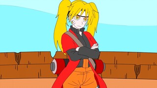 [Sand Sculpture Naruto] Naruto turned into a cute girl with twin ponytails, Sasuke's crazy pursuit, 