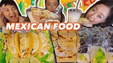 MEXICAN FOOD MUKBANG | BURRITO, TACOS, QUESADILLA, HORCHATA