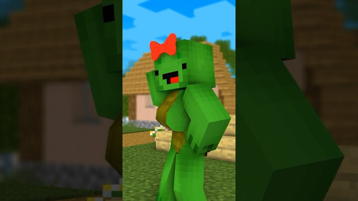 🤣Mikey became a girl??🤣【Minecraft Maizen Animation Mikey and JJ】#shorts