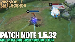 CLAUDE BUFF, CHOU BUFF, LUO YI BUFF, CECILION NERF, PERBAIKAN SISTEM MATCHMAKING - PATCH NOTE 1.5.32
