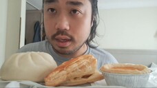 ASMR EATING SOUNDS - BAOZI, CURRY PUFF & EGG TART