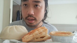 ASMR EATING SOUNDS - BAOZI, CURRY PUFF & EGG TART