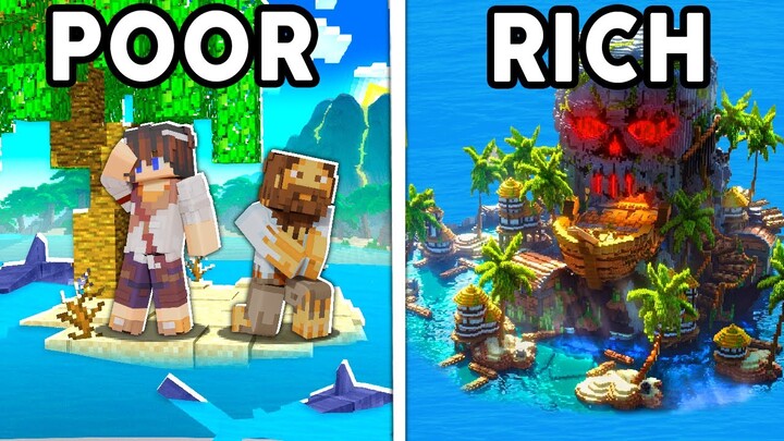 I Made 100 Players Simulate Civilization on Survival Island Minecraft...