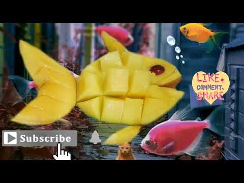 Mango Fish/ Fruit and vegetable carving tutorial