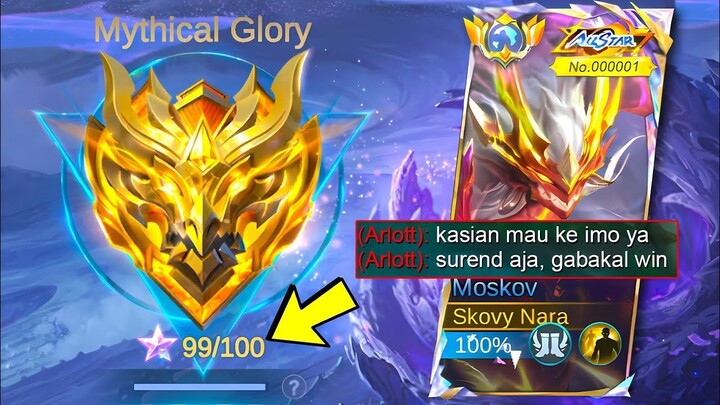 GLOBAL MOSKOV -1 STAR MENUJU IMMORTAL! NABRAK PENJOKI SKILL DEWA! HARD GAME BIKI