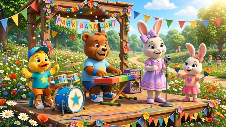 A Banda da Turminha 🎶 Os Sons dos Instrumentos | Clipe Infantil 3D | A Turminha Kids