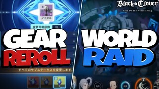 EXPLAINING *NEW* GEAR REROLL ITEM & WORLD RAID BOSS COMING TO GLOBAL! - Black Clover Mobile