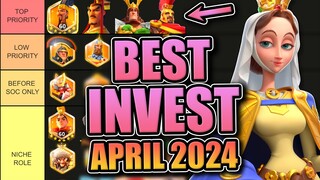 Legendary Investment Tier List [F2P & Low Spend -- Open Field] Rise of Kingdoms April 2024