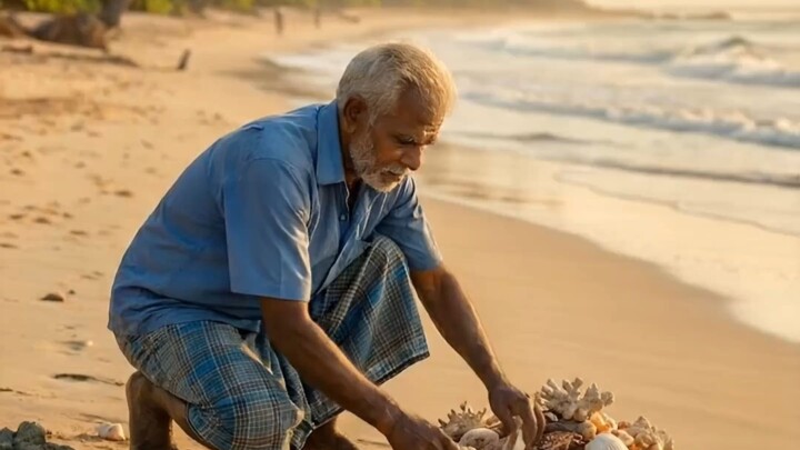 Old Man Created a Stunning Horse from Shells