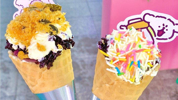 Ran into the super-trendy internet-famous “Hot Milk Baby” on the street! That girl is so sweet and g